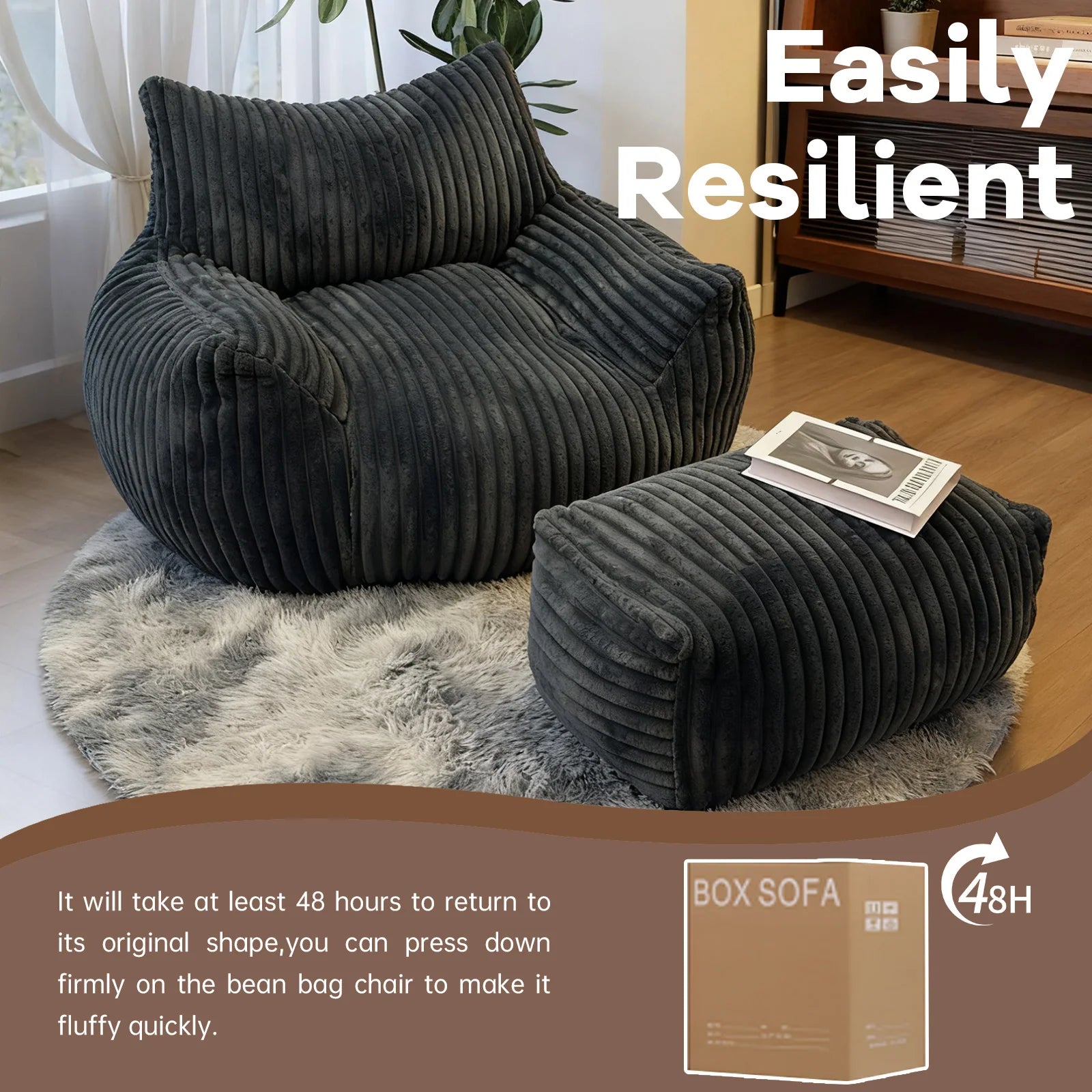Comfy Reading Bean Bag Chair