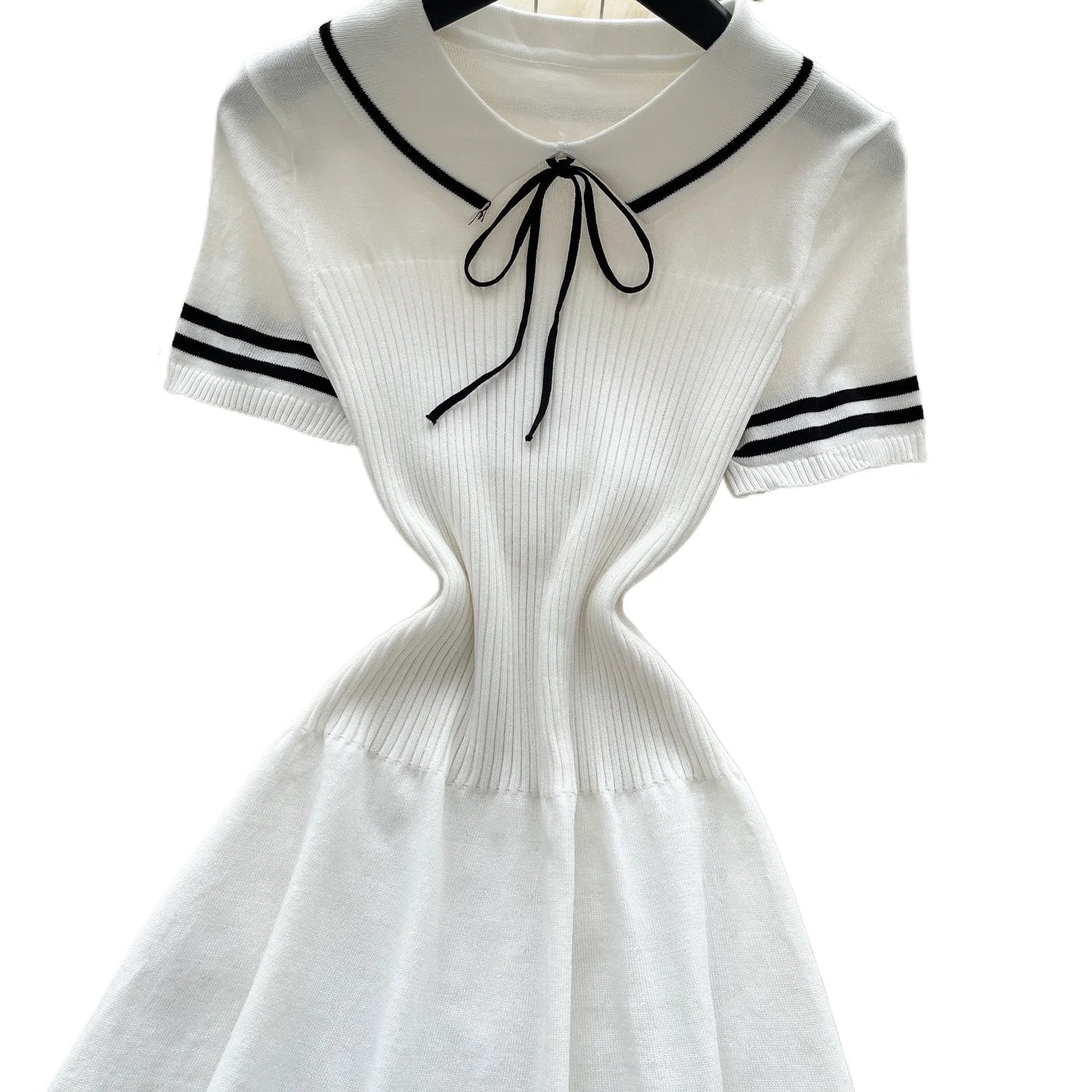 Casual Ribbed A-Line Mini Dress